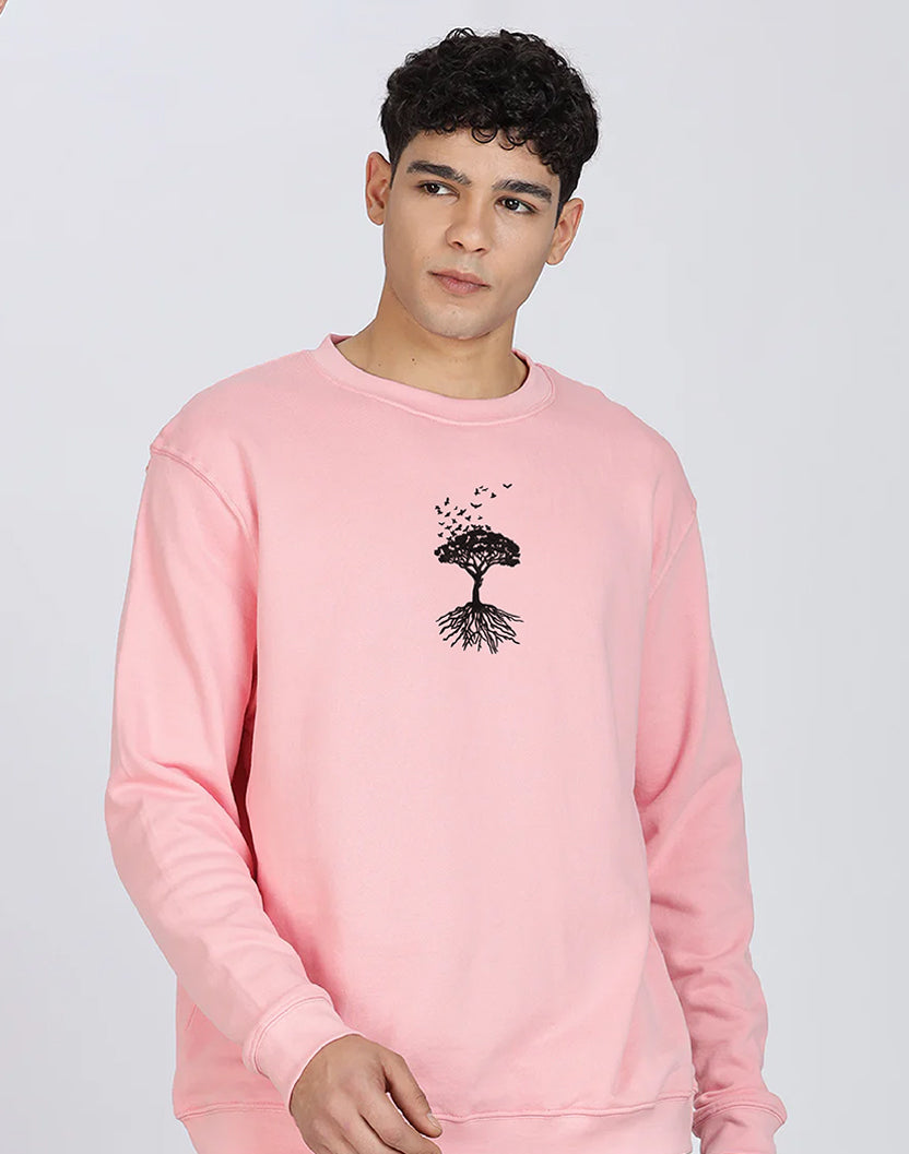 Unisex Premium Oversized Cotton Sweatshirt - Embroidery Tree