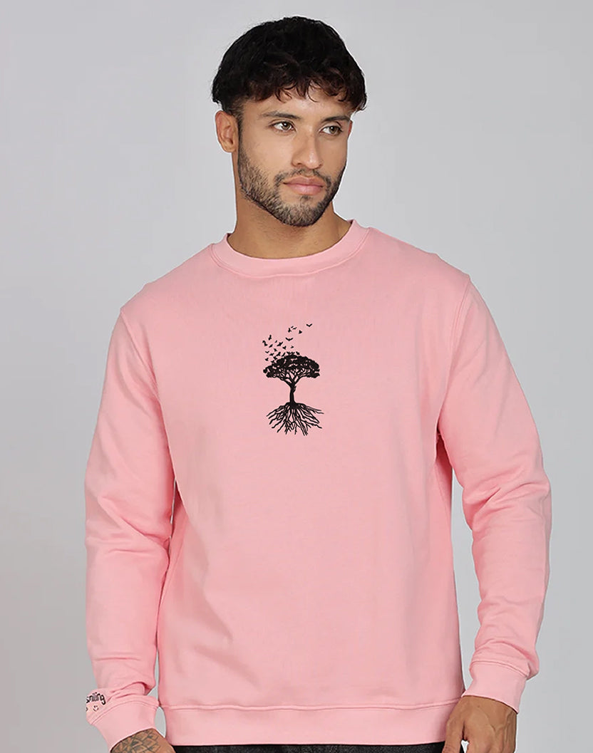 Unisex Premium Oversized Cotton Sweatshirt - Embroidery Tree