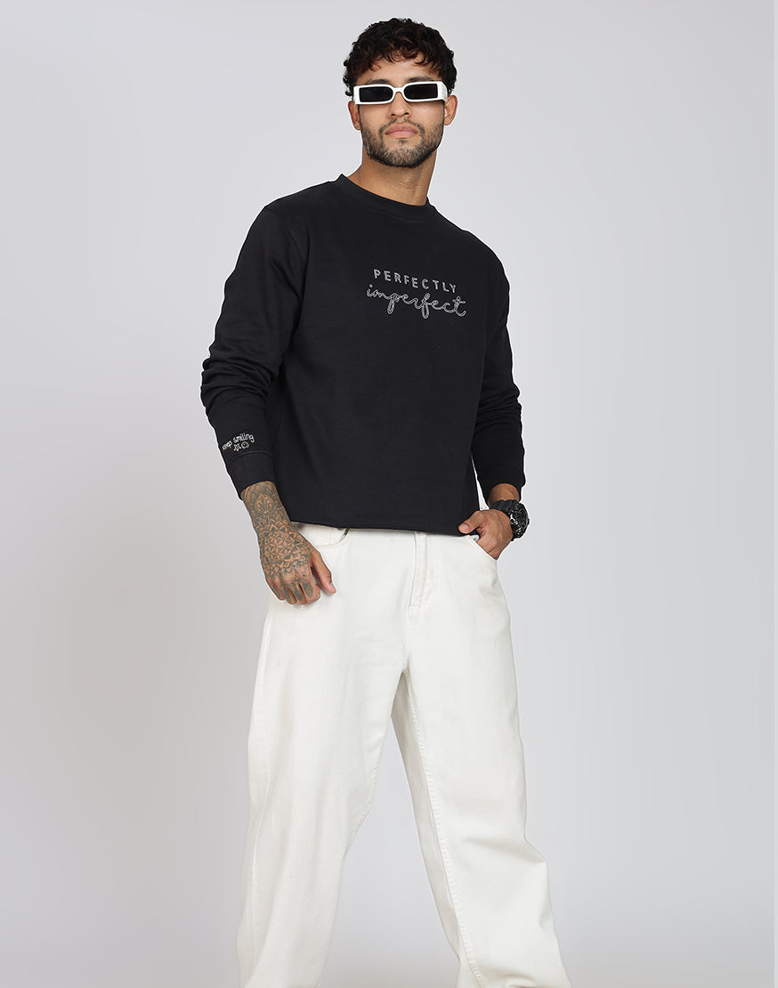 Unisex Premium Oversized Cotton Sweatshirt - Embroidery Perfectly