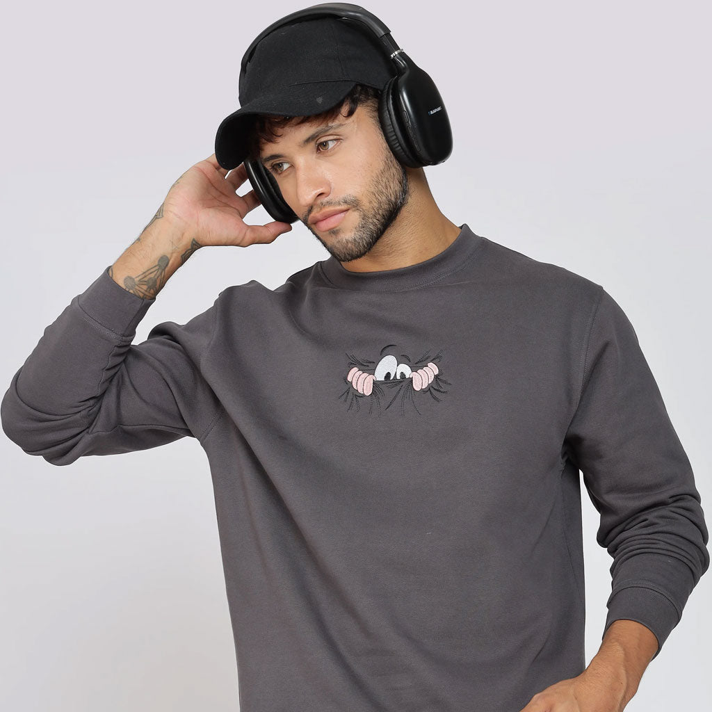 Cotton Oversized Charcoal Sweatshirt