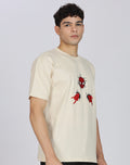Unisex Premium Oversized Cotton T-shirt - Embroidery Spider