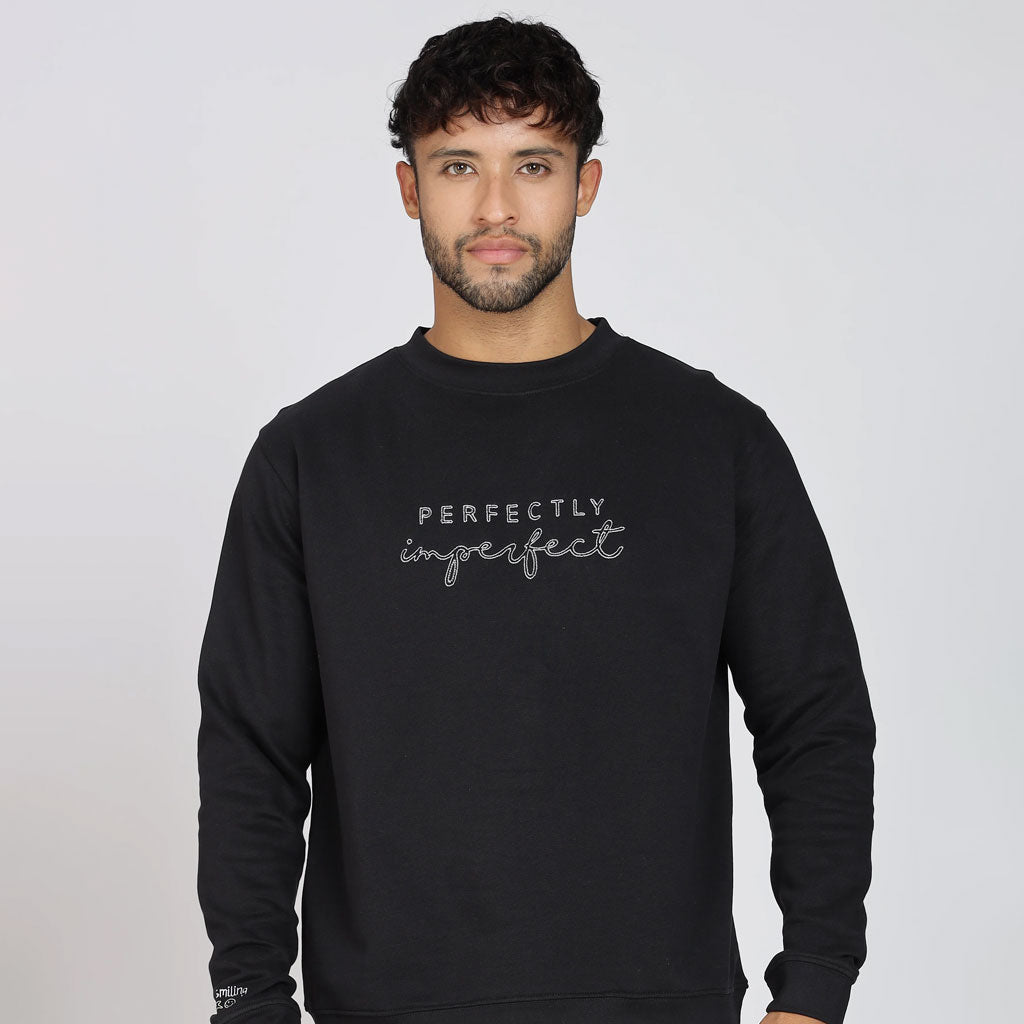 Cotton Oversized Navy Blue Sweatshirt