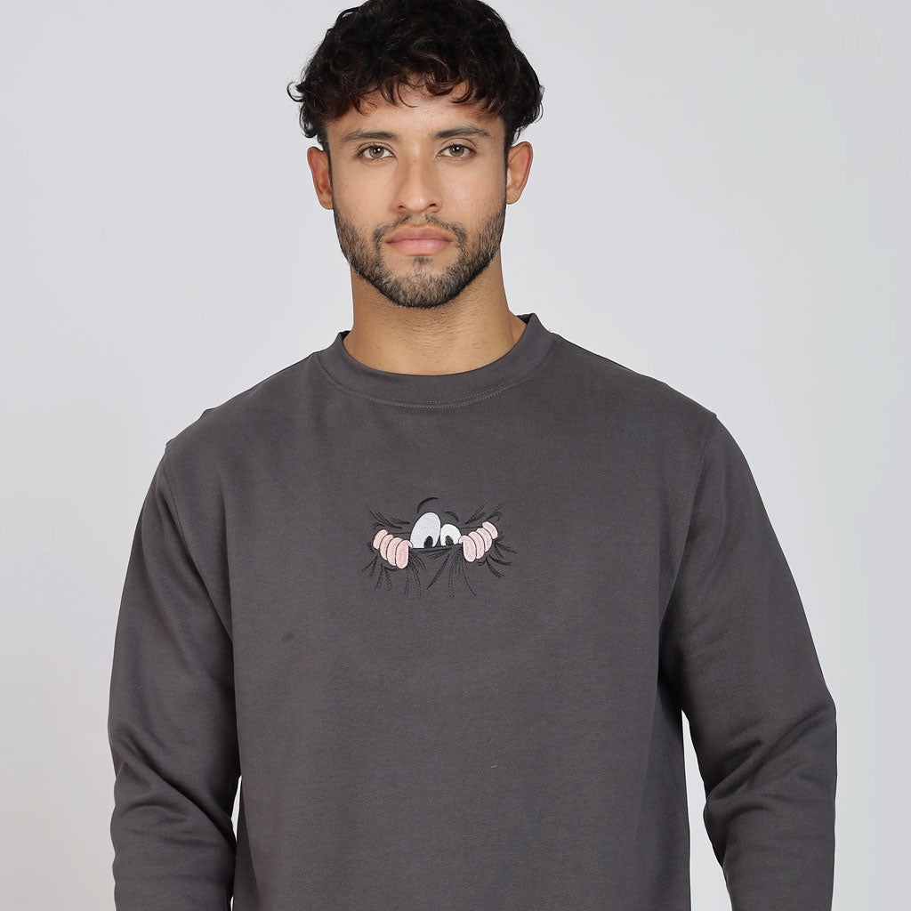 Cotton Oversized Charcoal Sweatshirt