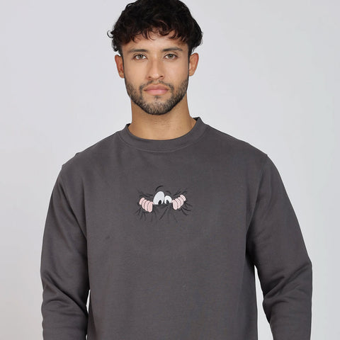 Cotton Oversized Charcoal Sweatshirt