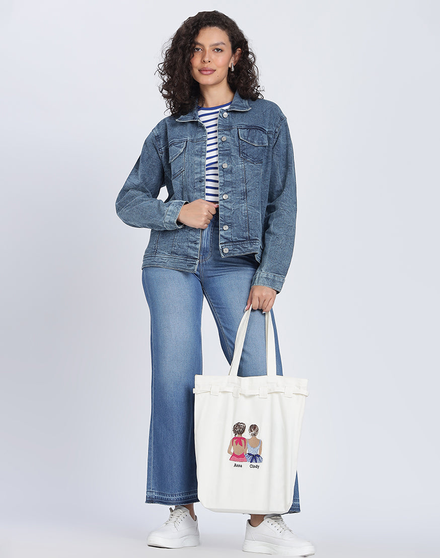 Soft Cotton Tote Bag – Minimal Korean Aesthetic