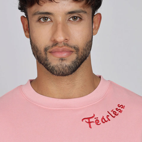 Cotton Oversized Pink Sweatshirt