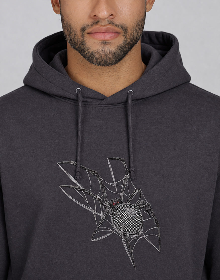 Unisex Premium Oversized Cotton Hoodie - Embroidery Skull
