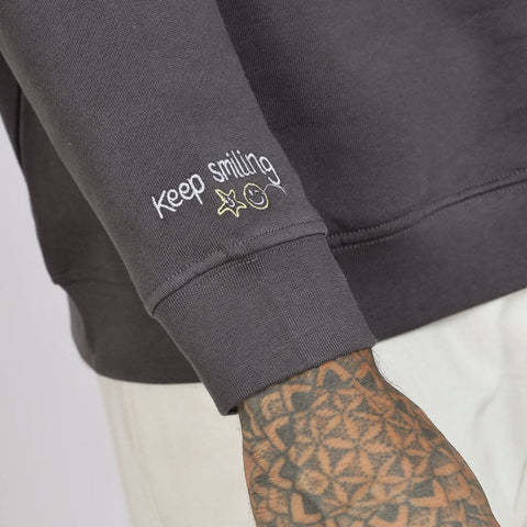 Cotton Oversized Charcoal Sweatshirt