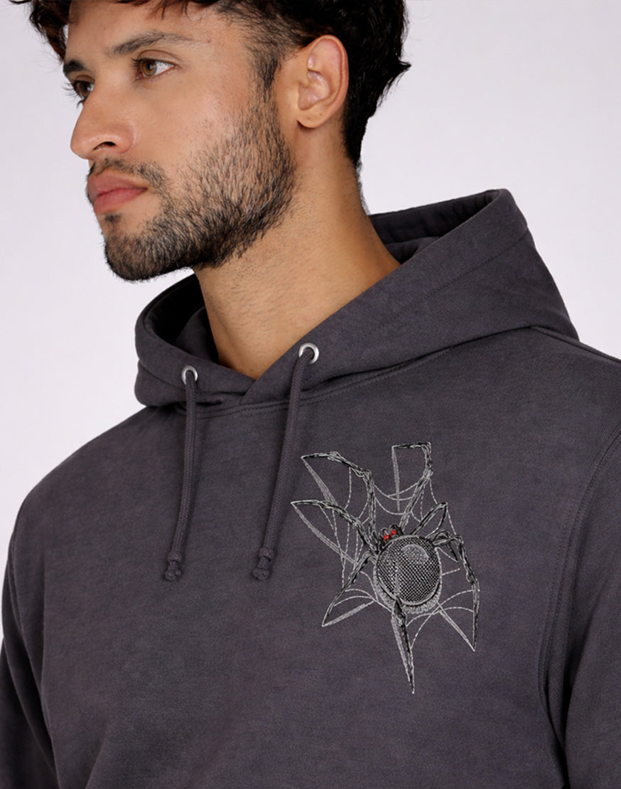 Unisex Premium Oversized Cotton Hoodie - Embroidery Skull
