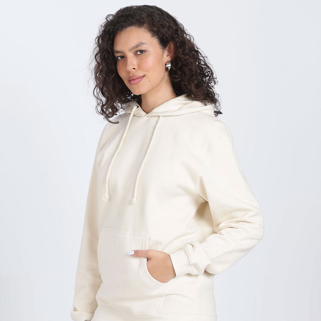 Cotton Oversized Off-white Hoodie