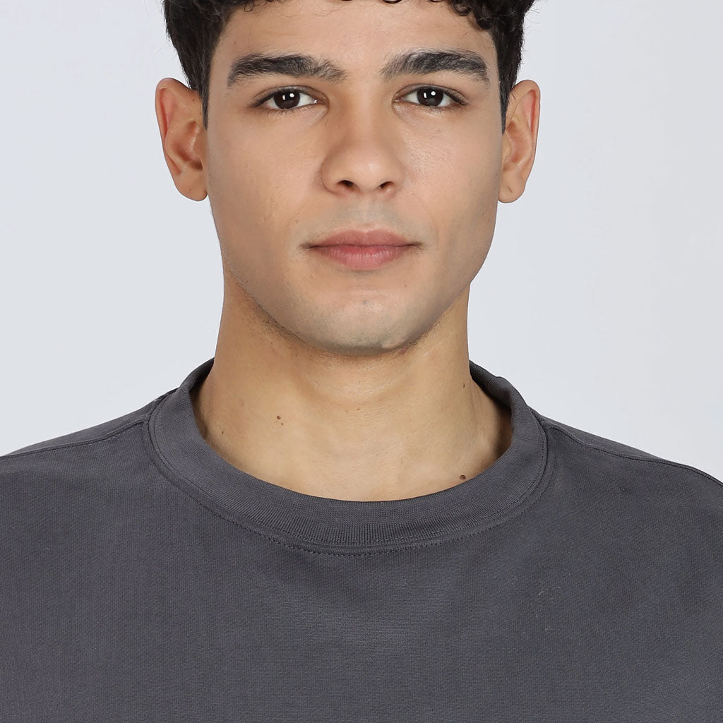 Cotton Oversized Charcoal Sweatshirt