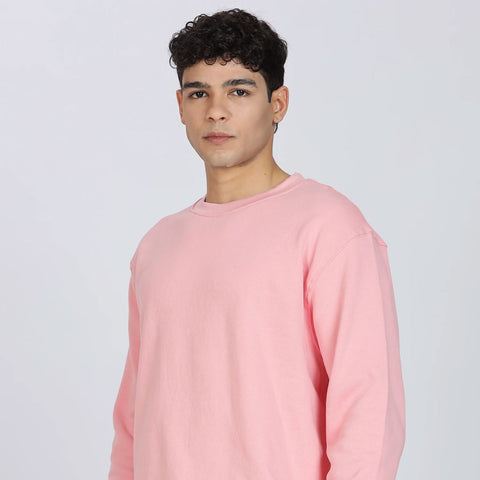 Cotton Oversized Pink Sweatshirt