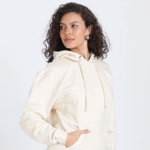 Cotton Oversized Off-white Hoodie