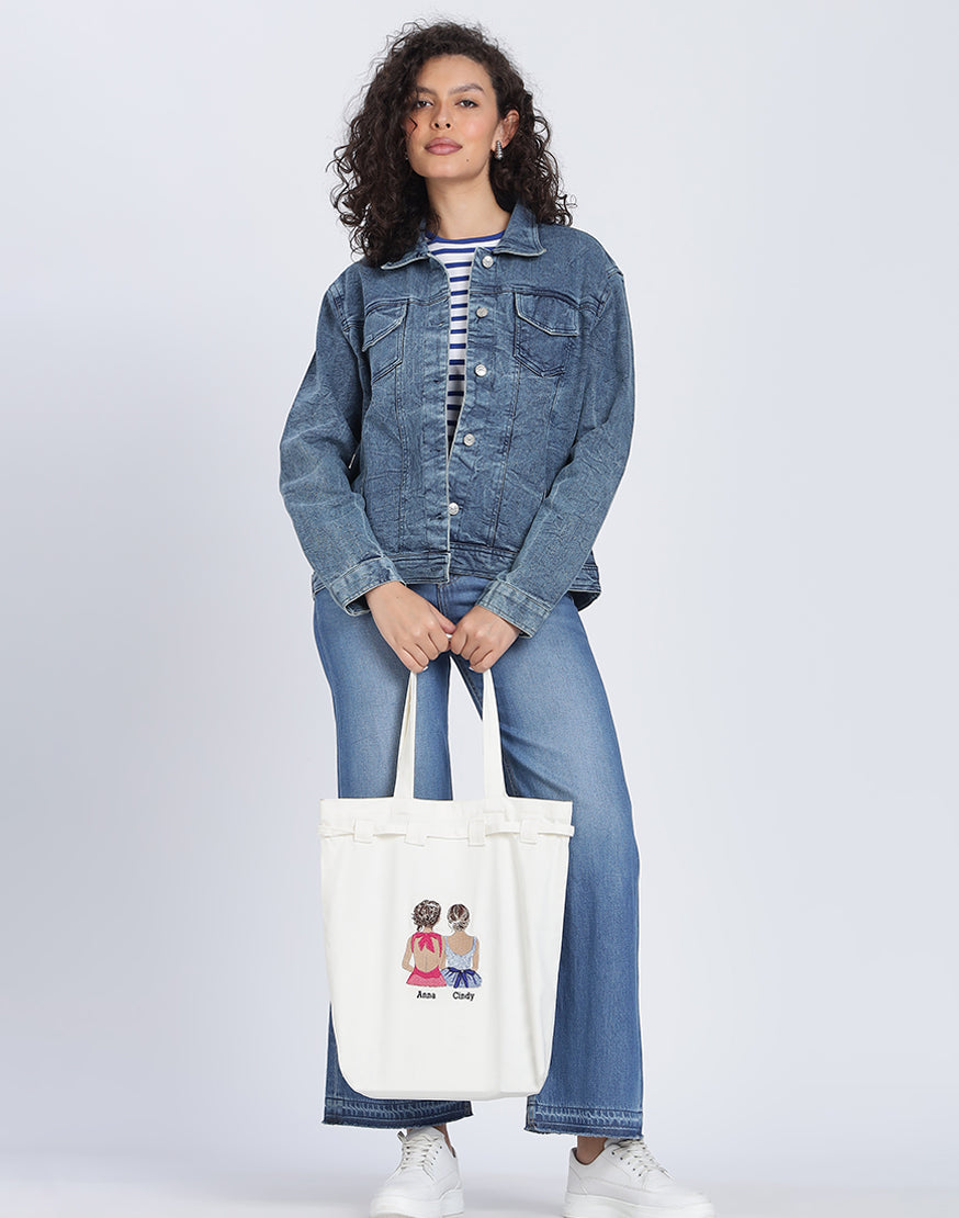Soft Cotton Tote Bag – Minimal Korean Aesthetic
