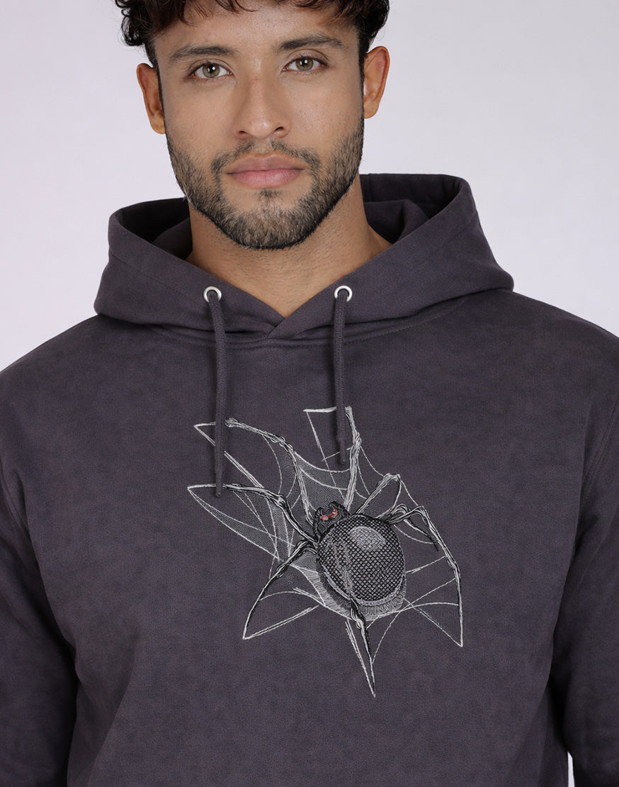 Unisex Premium Oversized Cotton Hoodie - Embroidery Skull