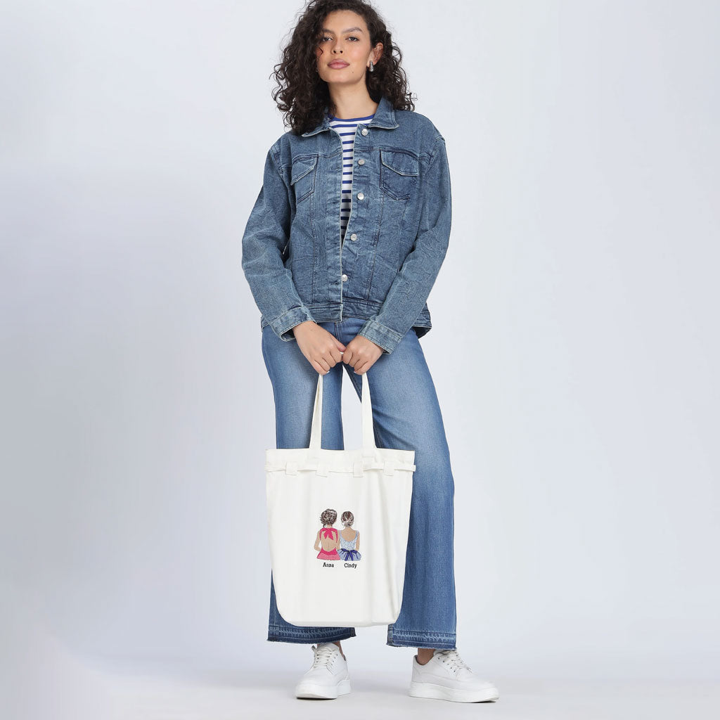 Soft Cotton Tote Bag – Minimal Korean Aesthetic