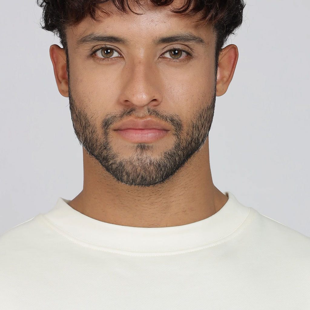 Cotton Oversized Off-White Sweatshirt