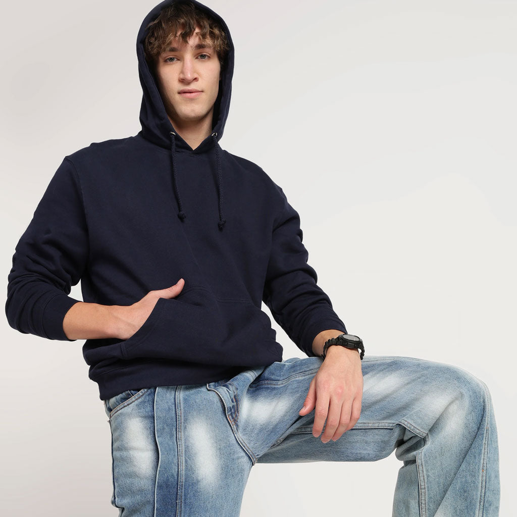 Cotton Oversized Navy Blue Hoodie