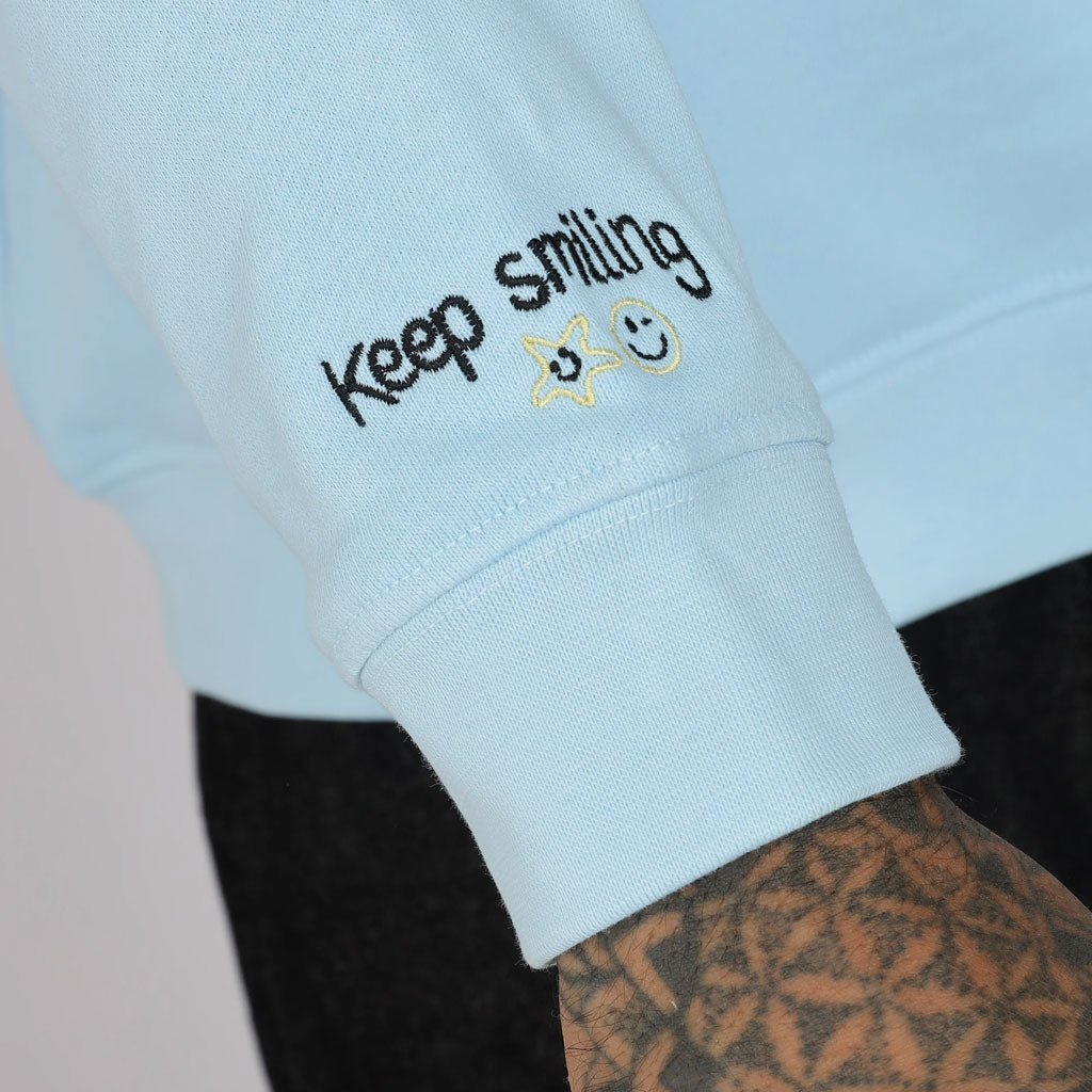 Cotton Oversized Light Blue Sweatshirt