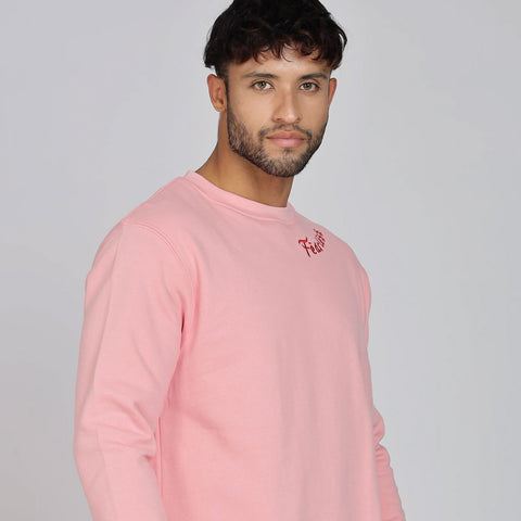 Cotton Oversized Pink Sweatshirt