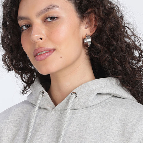 Cotton Oversized Grey Hoodie