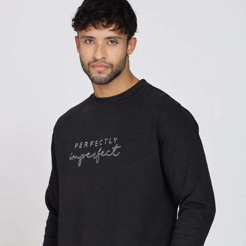 Cotton Oversized Navy Blue Sweatshirt