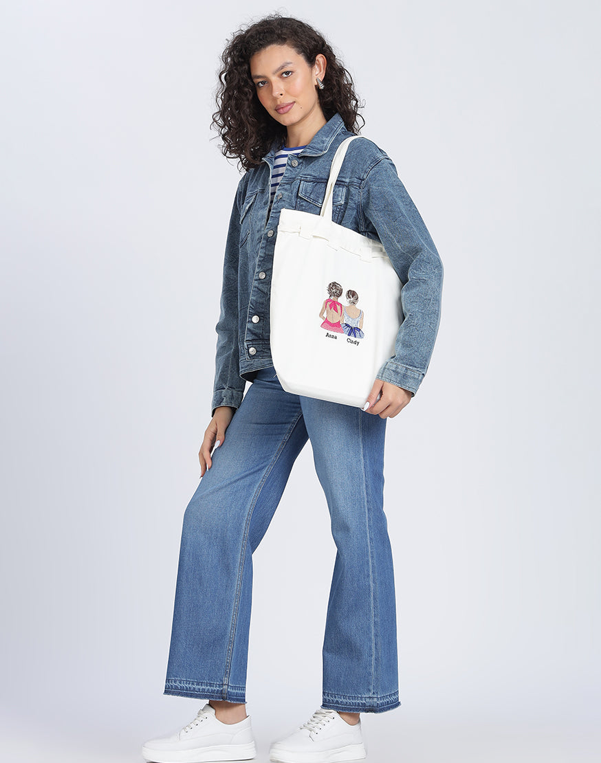 Soft Cotton Tote Bag – Minimal Korean Aesthetic
