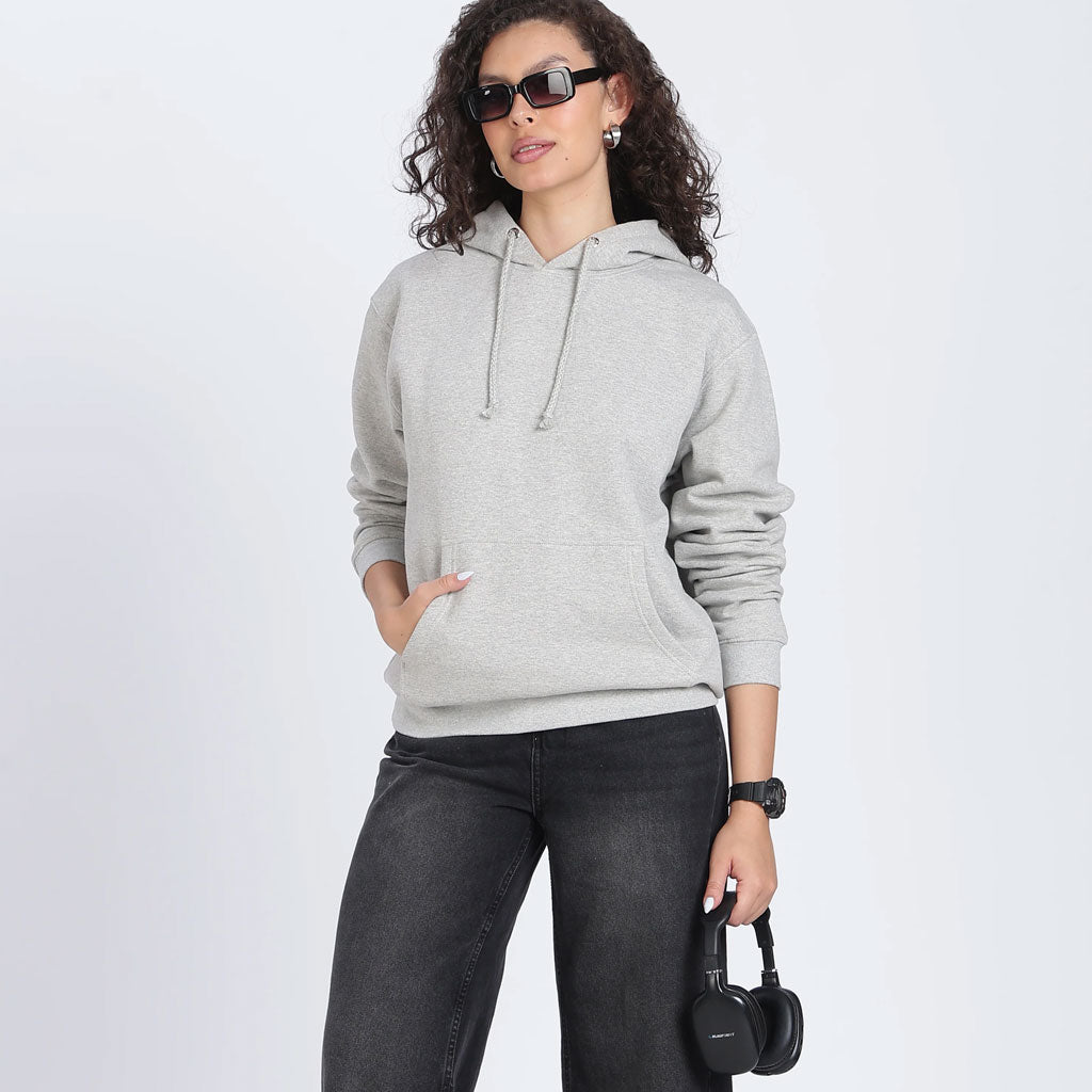 Cotton Oversized Grey Hoodie