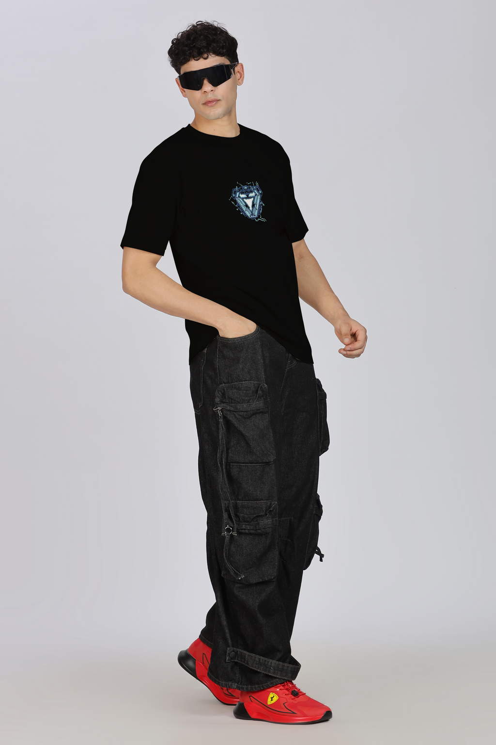 Unisex Premium Oversized Cotton T-shirt - Tony Stark Embroidery