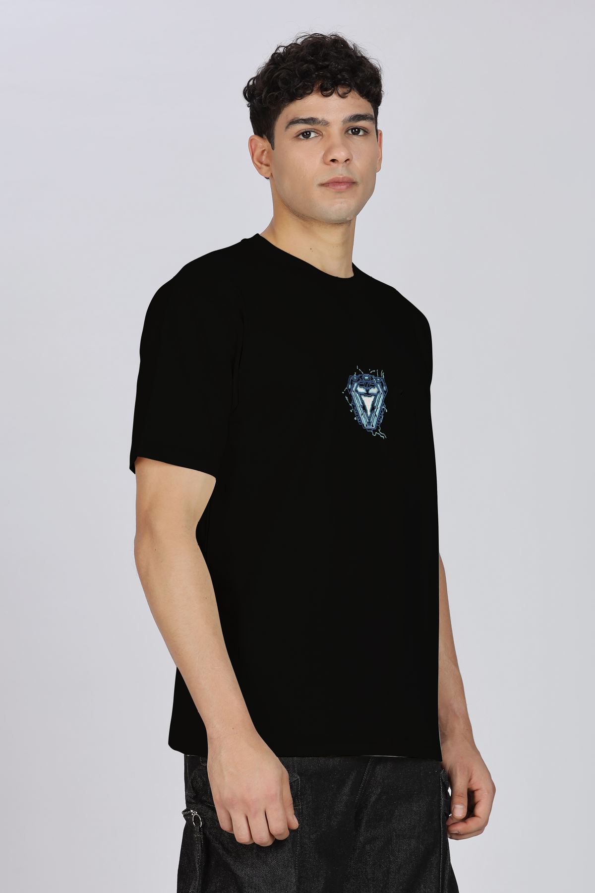 Unisex Premium Oversized Cotton T-shirt - Tony Stark Embroidery