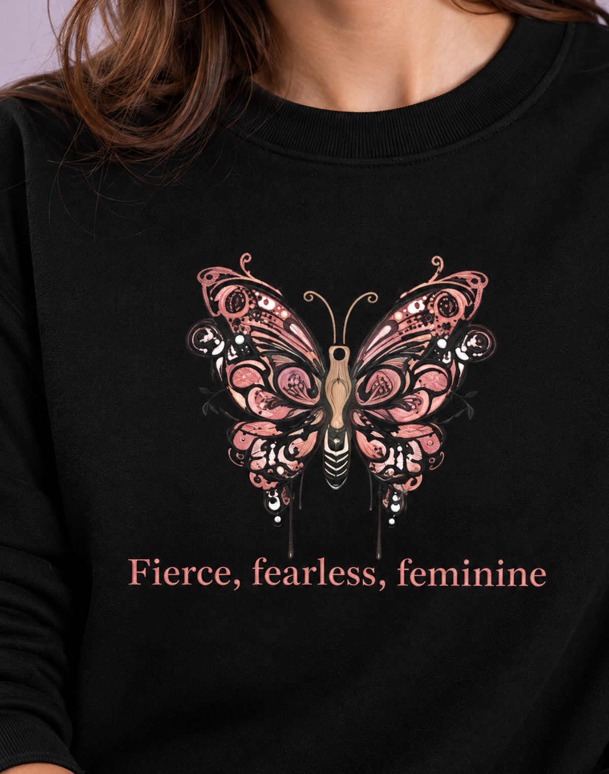 Unisex Premium Oversized Cotton Sweatshirt-Halloween butterfly