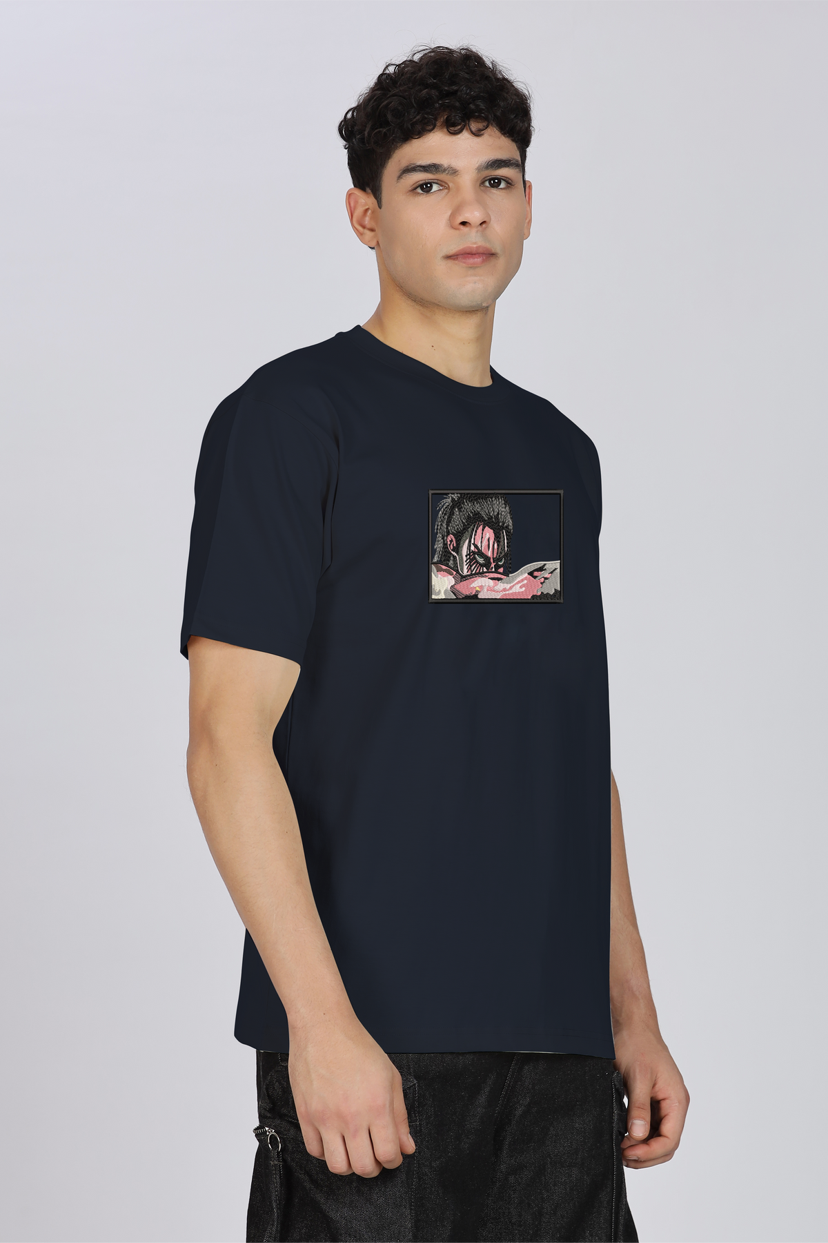 Unisex Premium Oversized Cotton T-shirt -  Eren Yeager "Fallen Angel" Embroidery