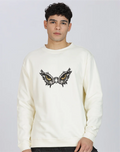Unisex Premium Oversized Cotton Sweatshirt - Embroidery Eagle Eyes