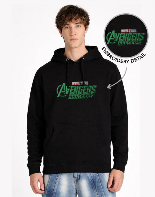Unisex Premium Oversized Cotton Hoodie - Avenger's doomsday Embroidery