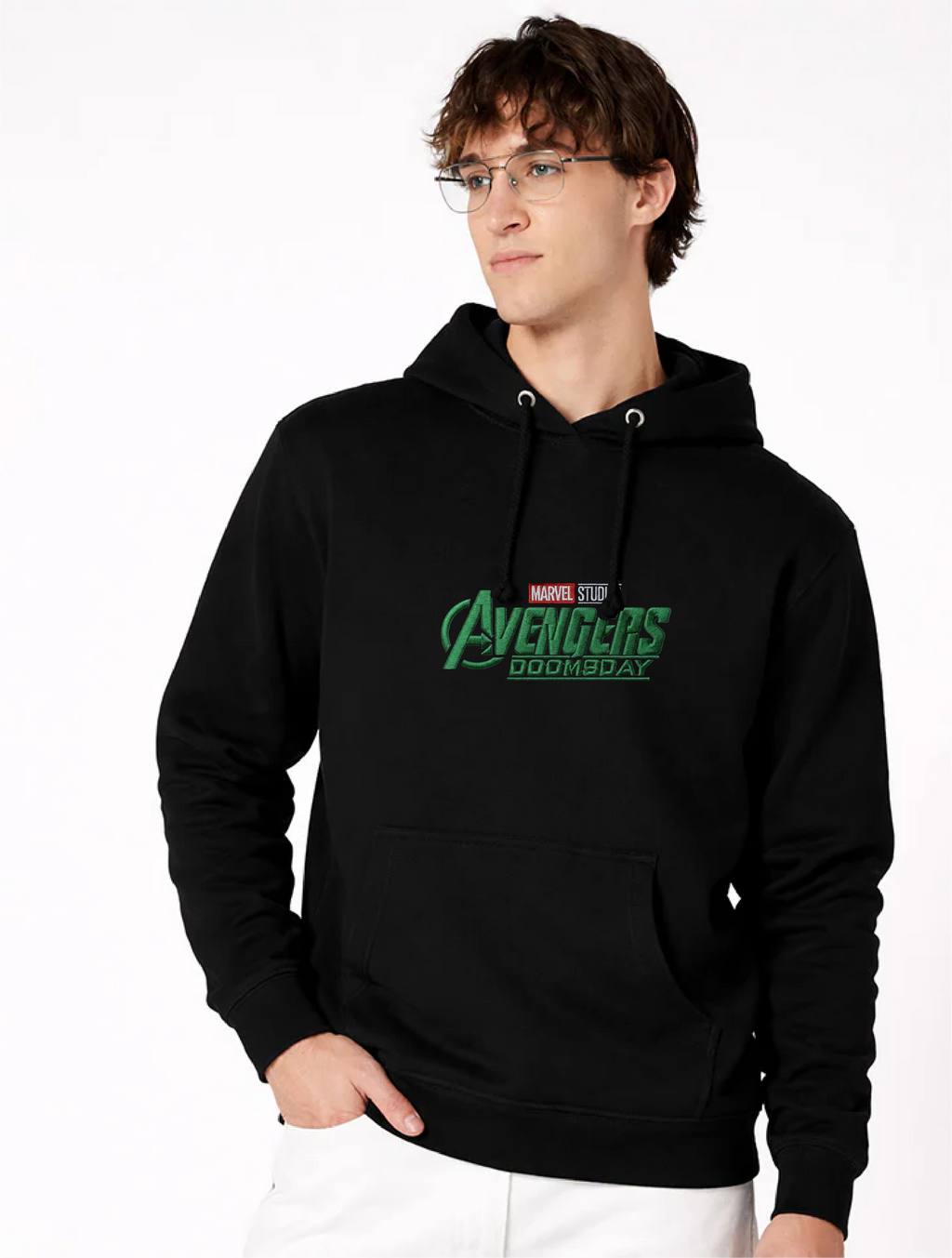 Unisex Premium Oversized Cotton Hoodie - Avenger's doomsday Embroidery