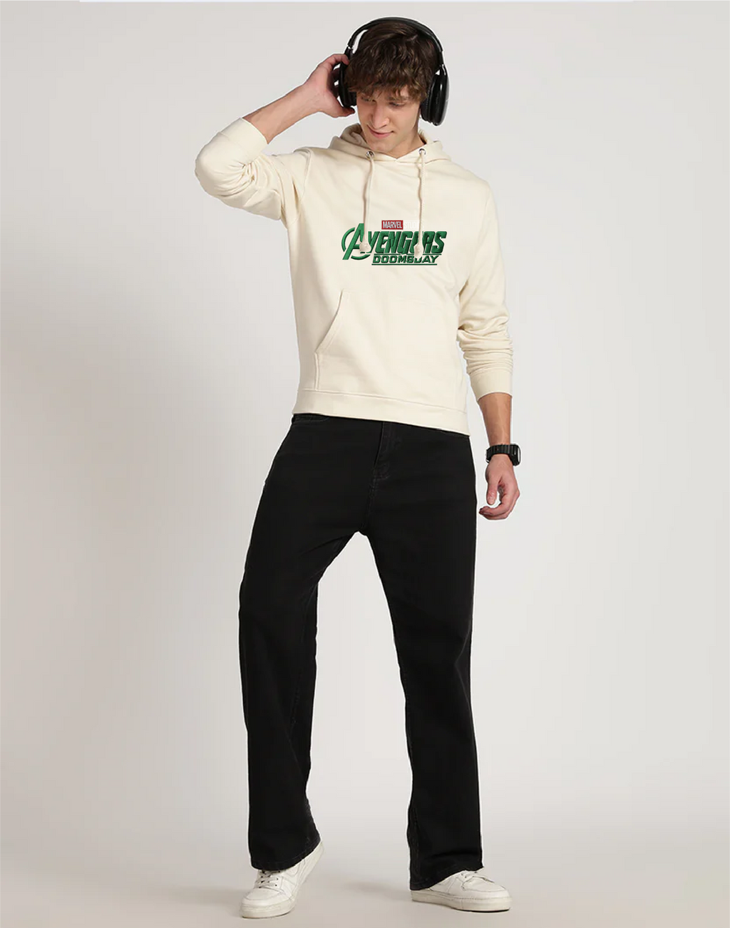 Unisex Premium Oversized Cotton Hoodie - Avenger's doomsday Embroidery