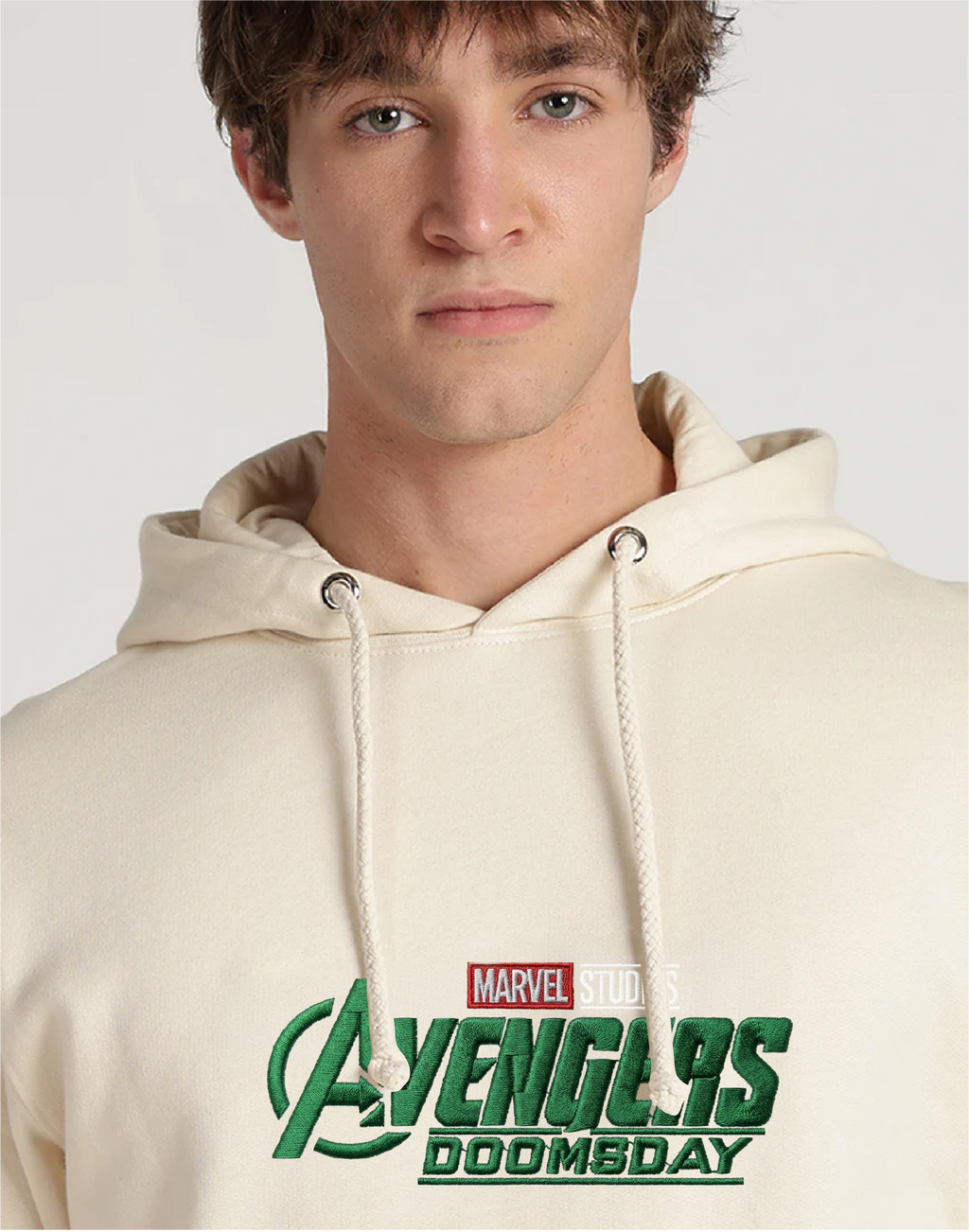 Unisex Premium Oversized Cotton Hoodie - Avenger's doomsday Embroidery