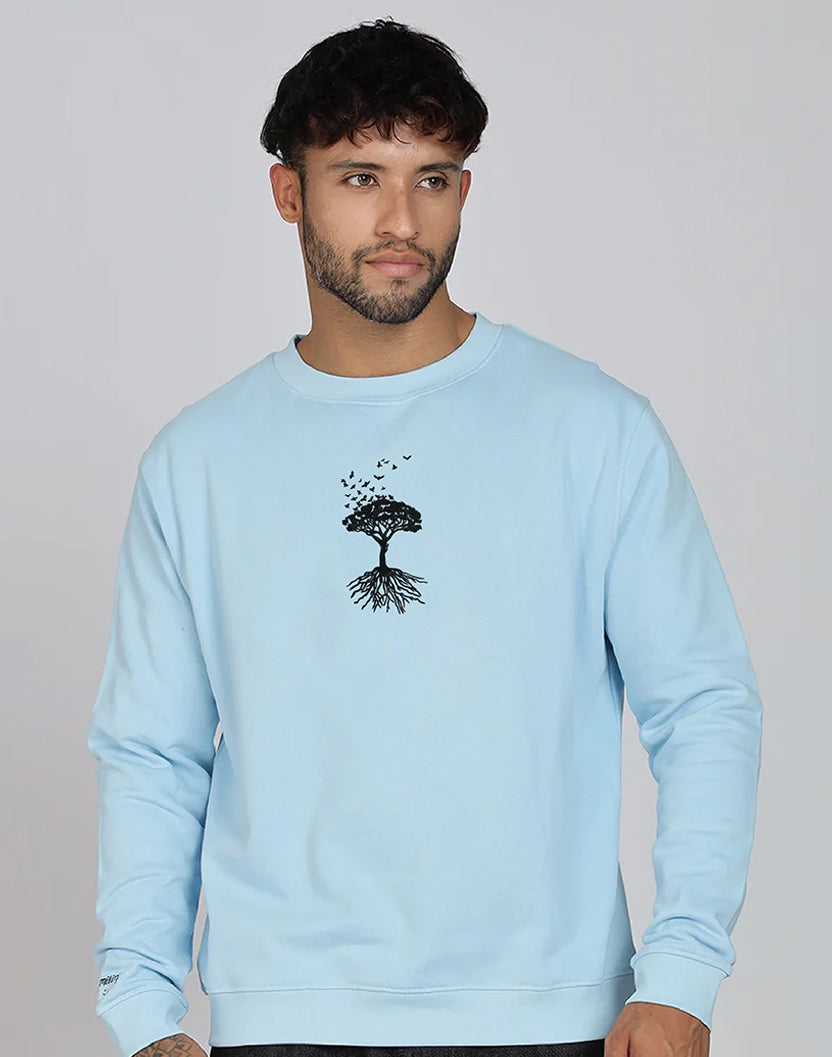 Unisex Premium Oversized Cotton Sweatshirt - Embroidery Tree