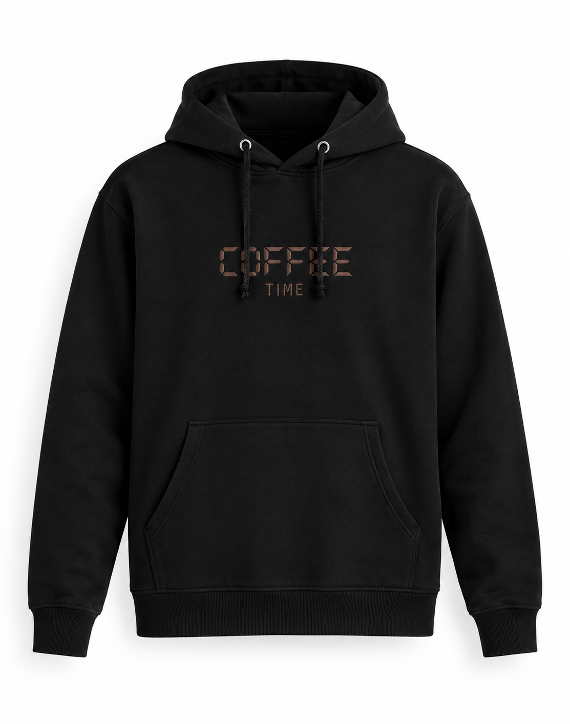 Unisex Premium Oversized Cotton Hoodie - Embroidery Coffee