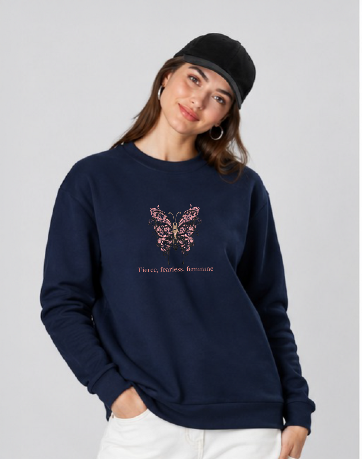 Unisex Premium Oversized Cotton Sweatshirt-Halloween butterfly