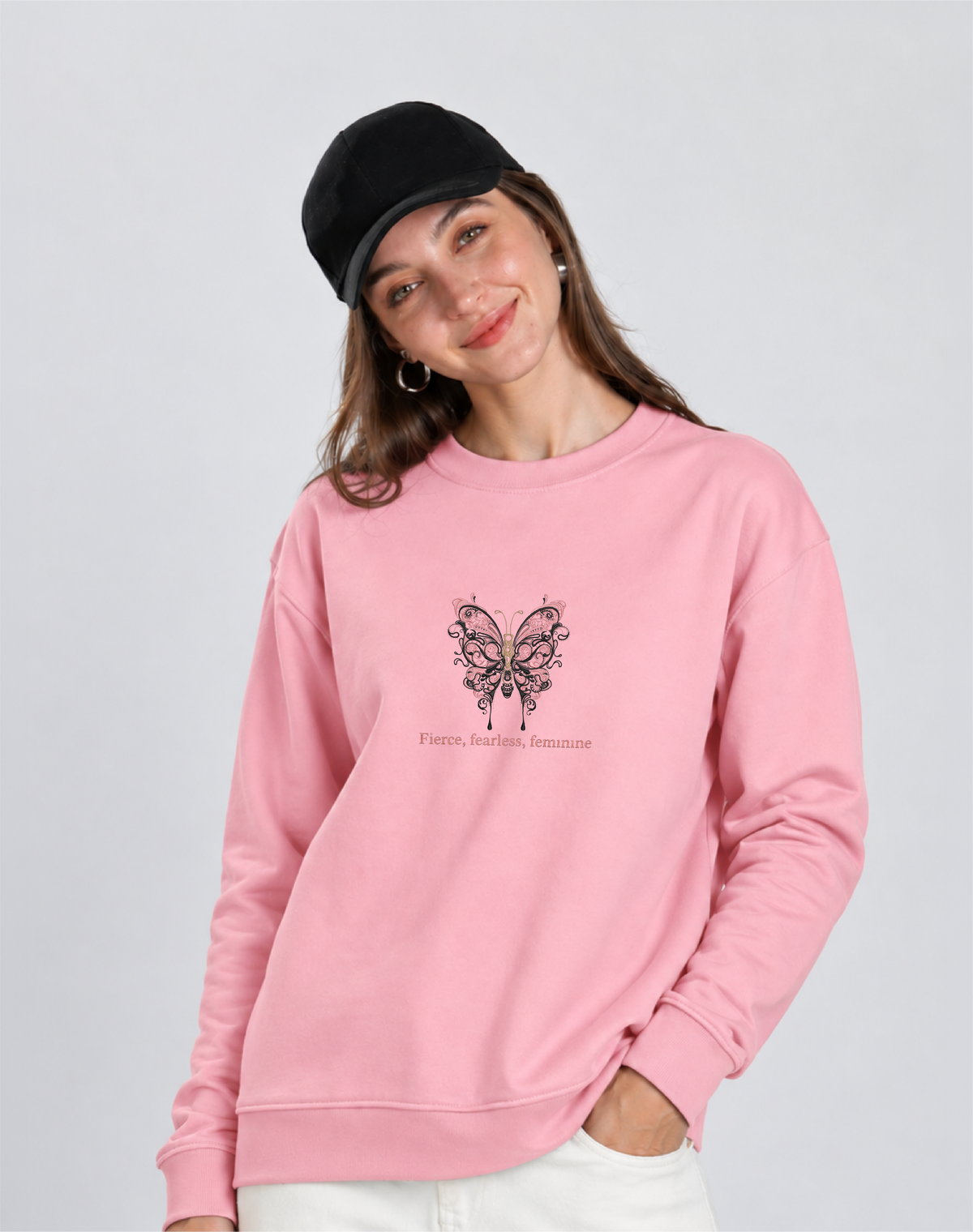 Unisex Premium Oversized Cotton Sweatshirt-Halloween butterfly