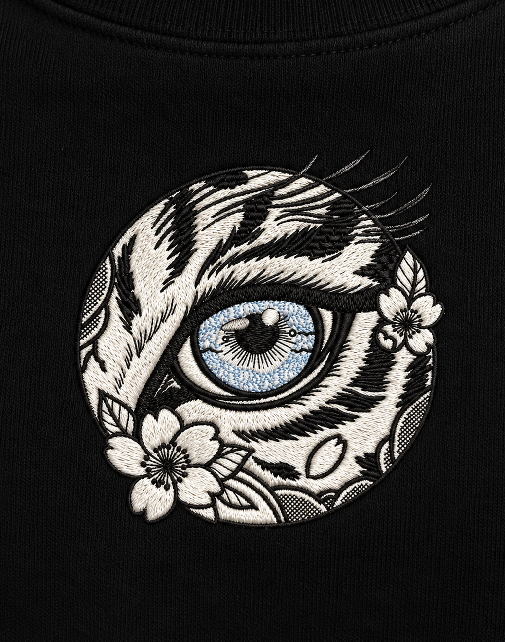Unisex Premium Oversized Cotton Sweatshirt - Japanese art cat Embroidery