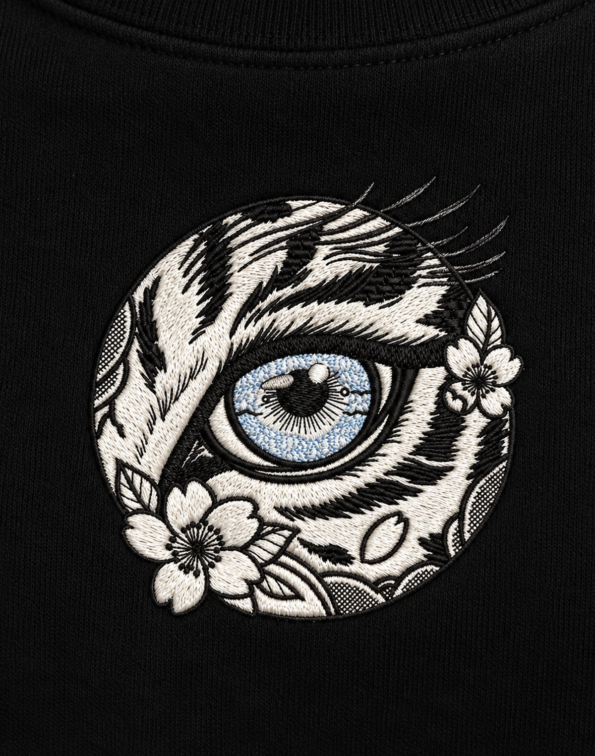 Unisex Premium Oversized Cotton Sweatshirt - Japanese art cat Embroidery