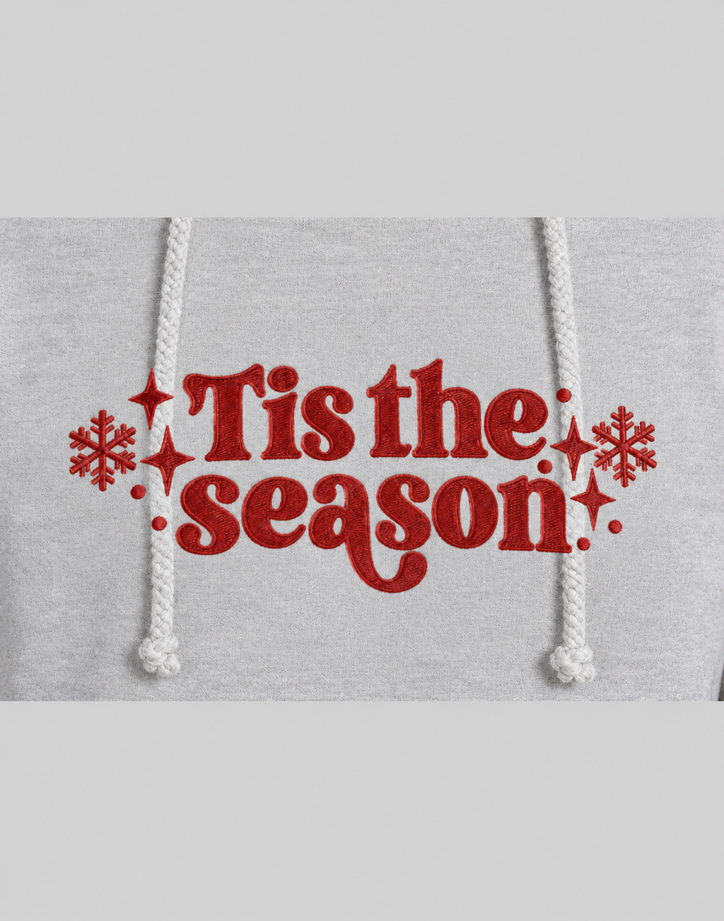 Unisex Premium Oversized Cotton Hoodie - Christmas Embroidery tis the season