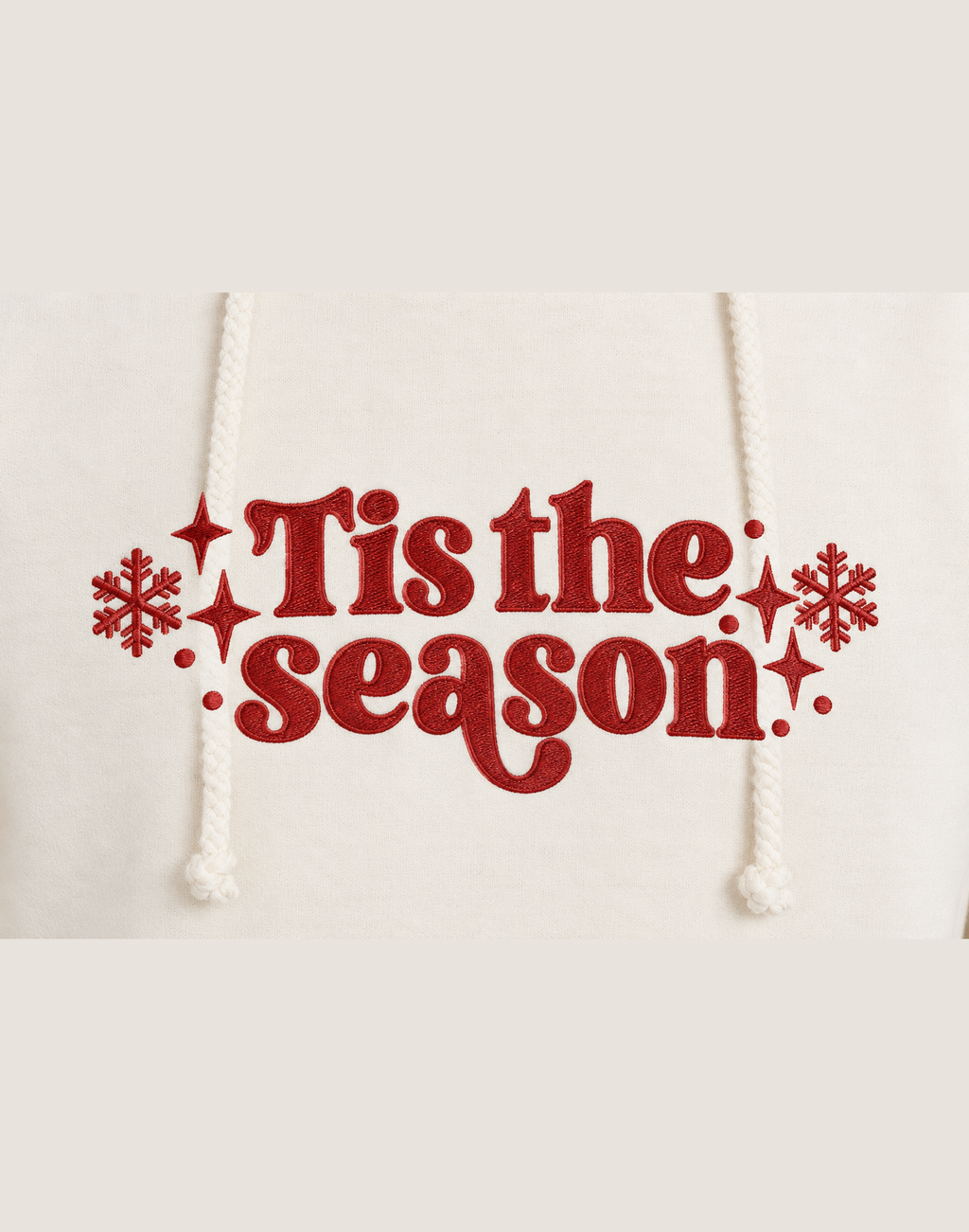 Unisex Premium Oversized Cotton Hoodie - Christmas Embroidery tis the season