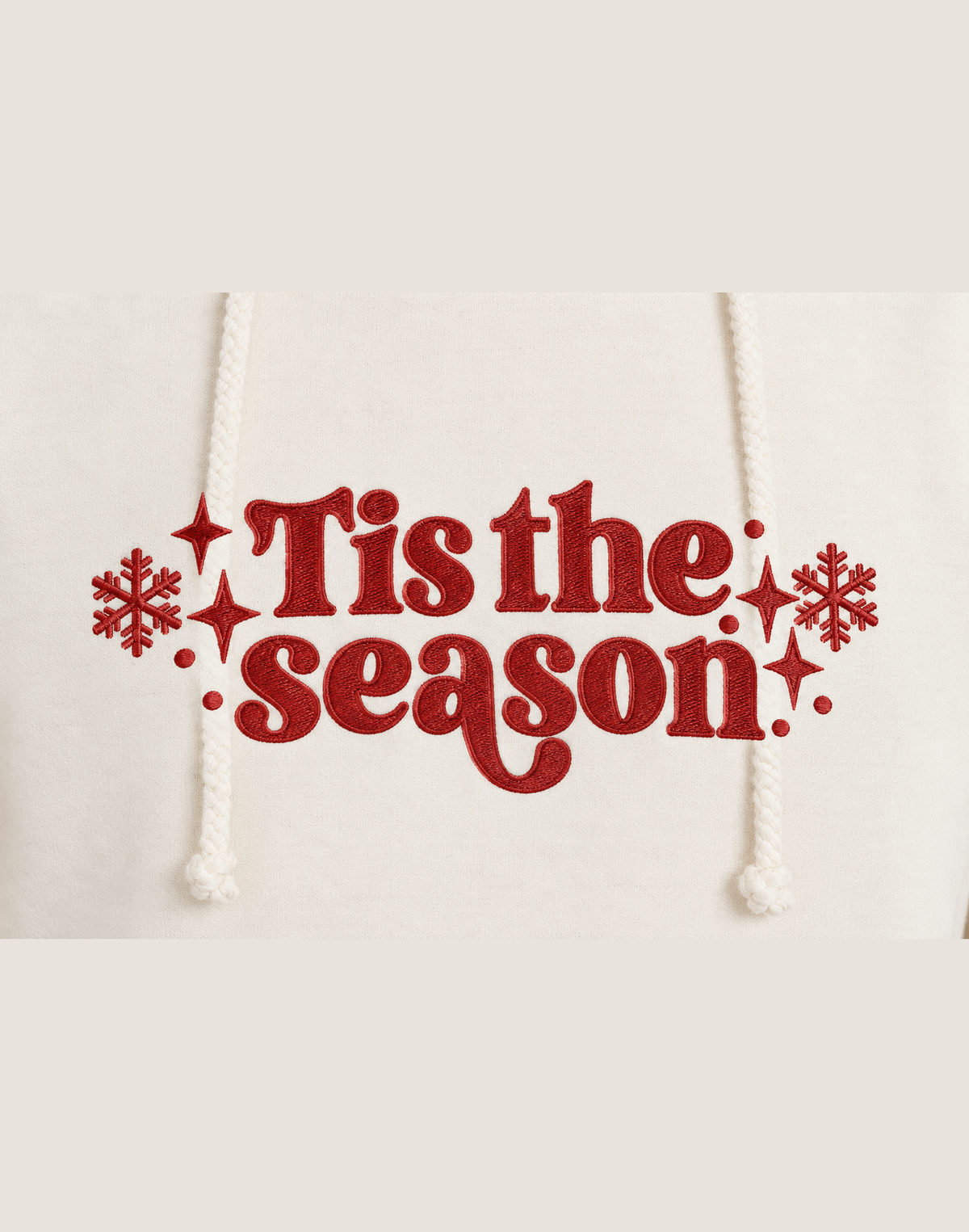 Unisex Premium Oversized Cotton Hoodie - Christmas Embroidery tis the season