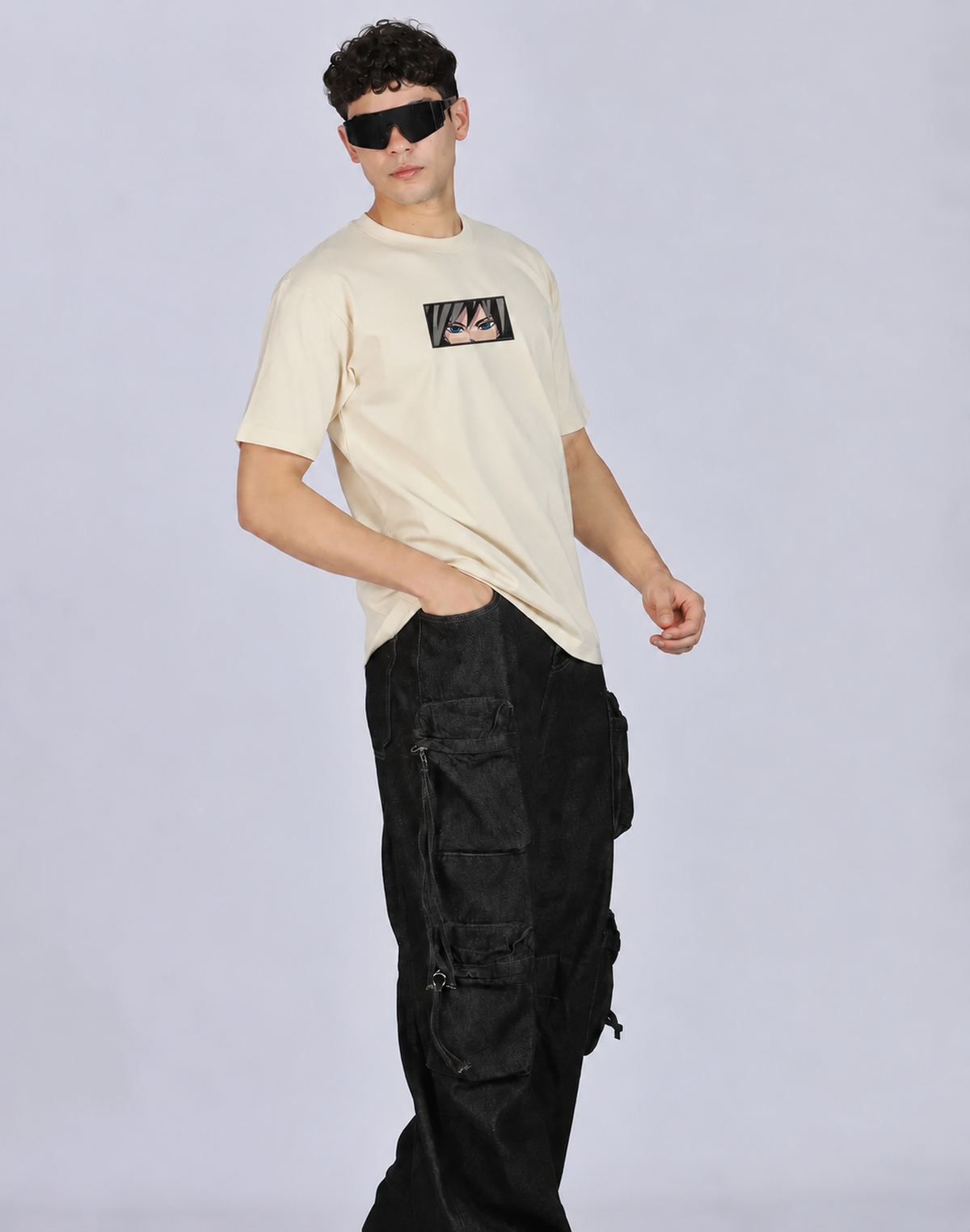 Unisex Premium Oversized Cotton T-shirt -  Tomioka Giyu Embroidery