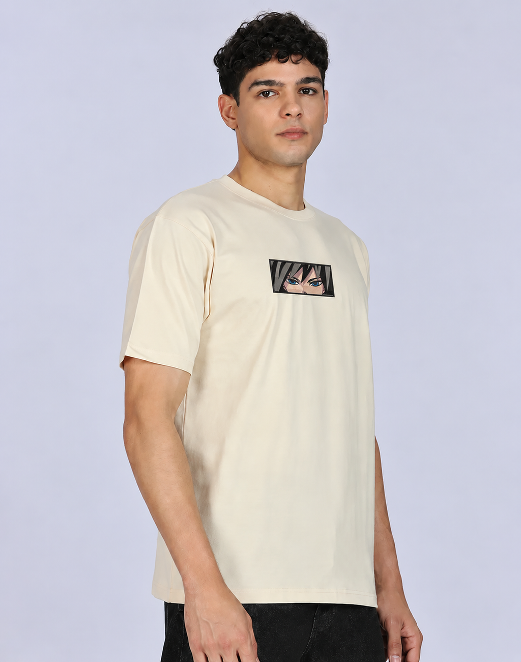 Unisex Premium Oversized Cotton T-shirt -  Tomioka Giyu Embroidery