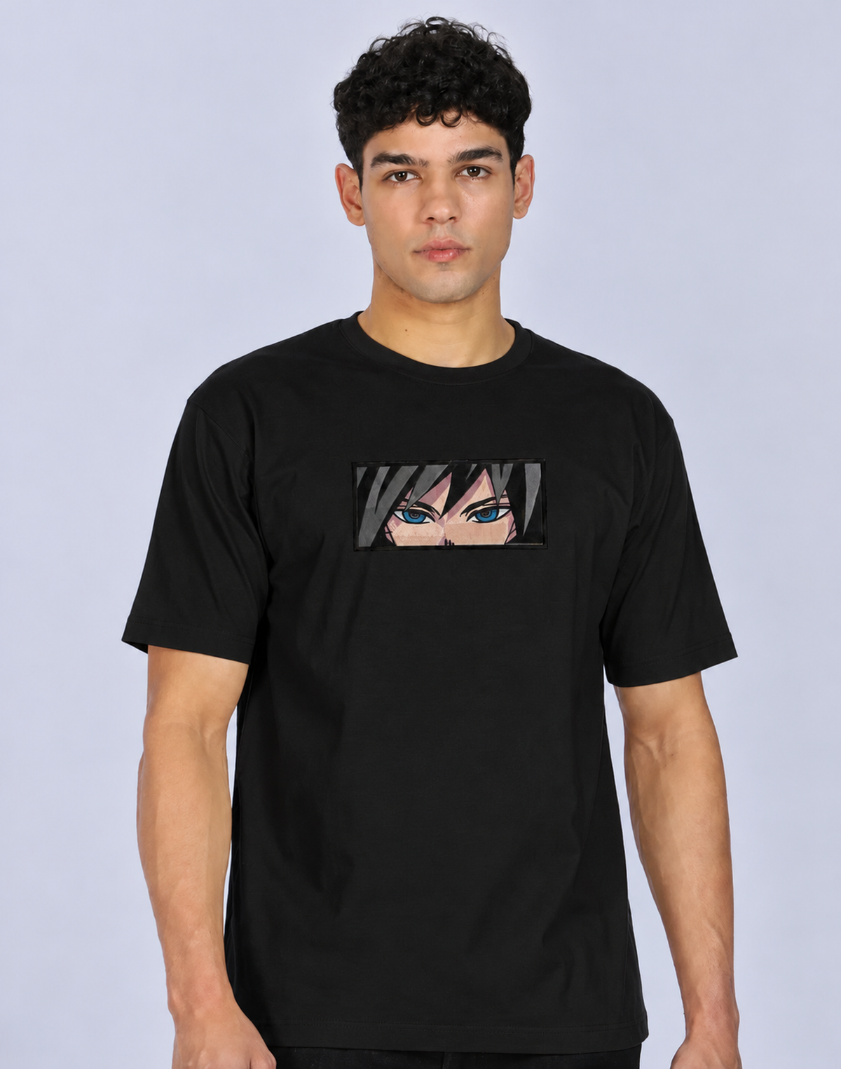 Unisex Premium Oversized Cotton T-shirt -  Tomioka Giyu Embroidery