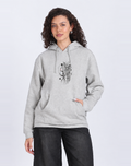Unisex Premium Oversized Cotton Hoodie - Embroidery Alien girl